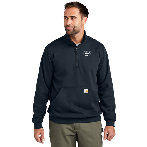 Carhartt Midweight 1/4 zip Mock Neck Sweatshirt- Navy